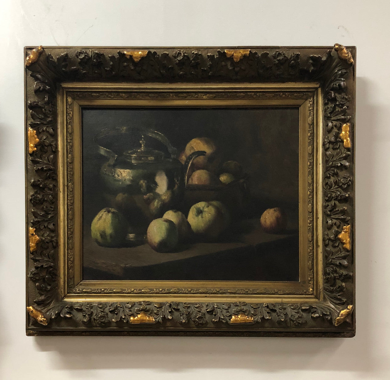 Beautiful Framed French Floral Oil On Canvas