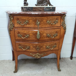 French Louis XV Style Commode With Marble Top