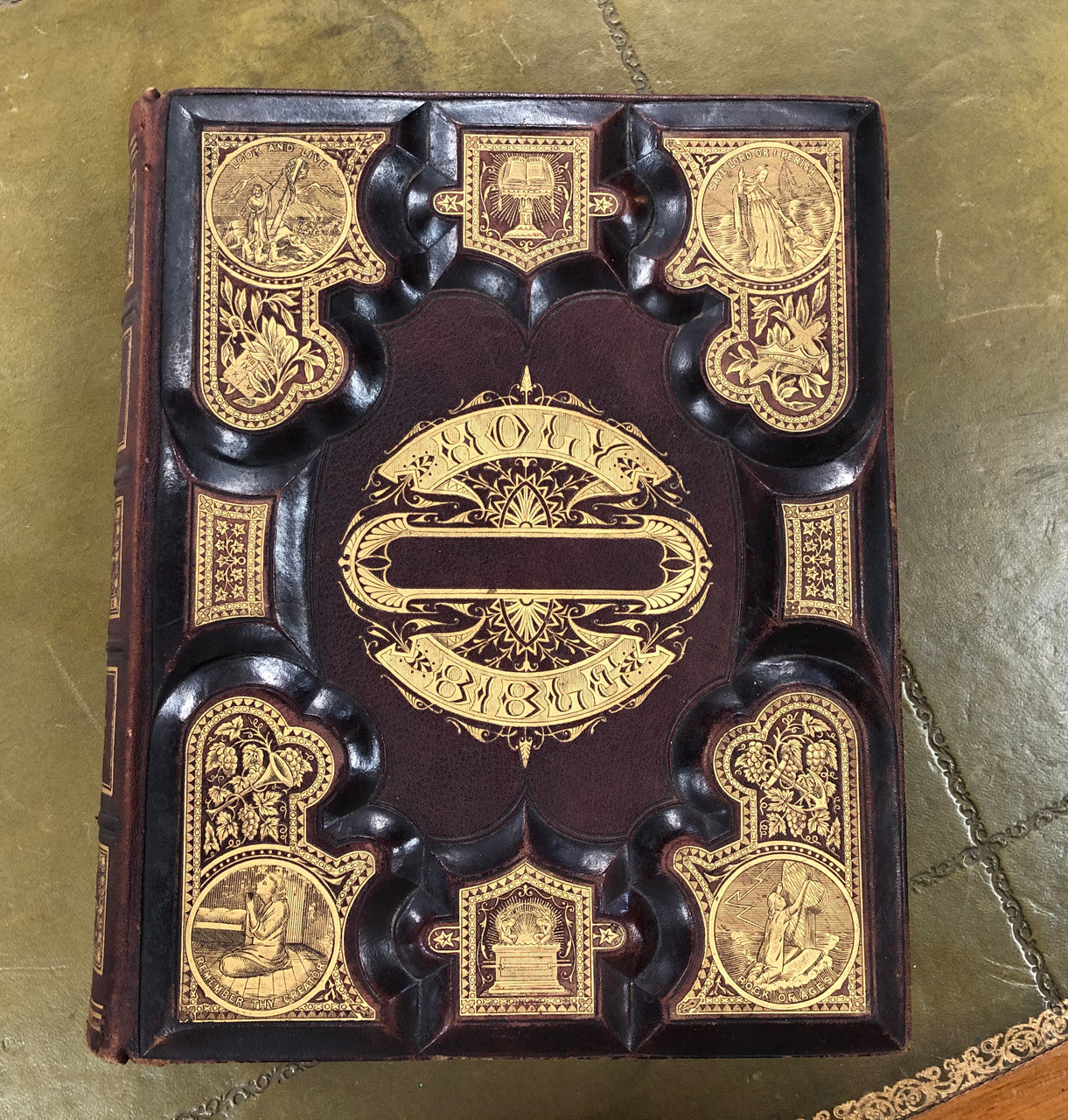 Victorian Holy Bible By Hubbard Bros Philadelphia | Antique & Vintage | Moonee Ponds Antiques | Australia Wide Delivery