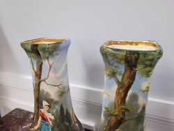 Pair of Victorian Decorative Vases Depicting Women | Antique & Vintage | Moonee Ponds Antiques | Australia Wide Delivery