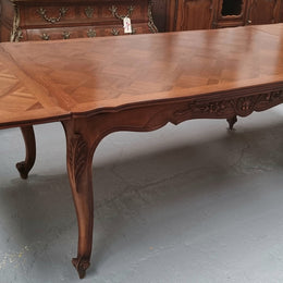 Louis XV Style Parquetry Top Extension Table