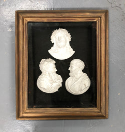 Very Interesting Framed Plaster Cameos | Antique & Vintage | Moonee Ponds Antiques | Australia Wide Delivery
