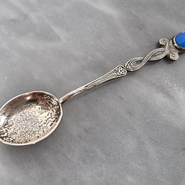 "Prouds" Australian Silver Arts and Crafts Opal spoon. In good original condition, please view photos as it helps form part of the description.