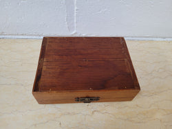 Vintage Hinged Cedar Box With Velvet Lining | Antique & Vintage | Moonee Ponds Antiques | Australia Wide Delivery