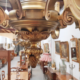 French 19th Century Napoleon III Gilt Bronze Chandelier