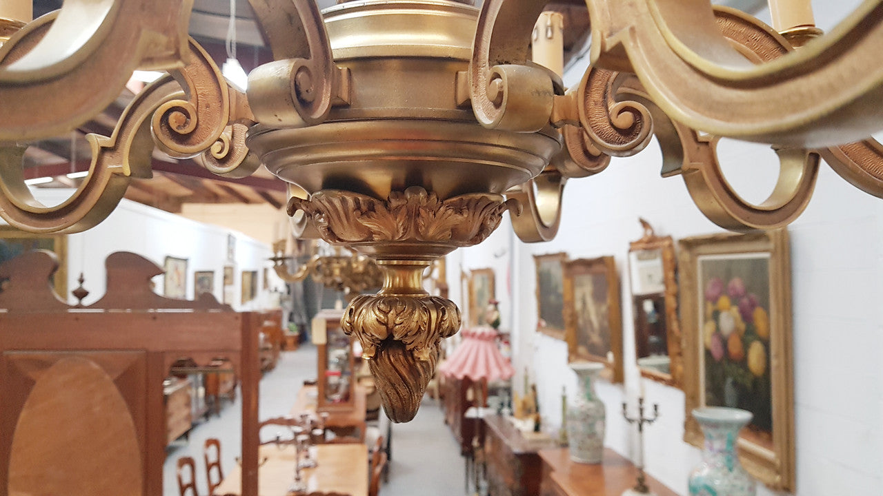 French 19th Century Napoleon III Gilt Bronze Chandelier | Antique & Vintage | Moonee Ponds Antiques | Australia Wide Delivery