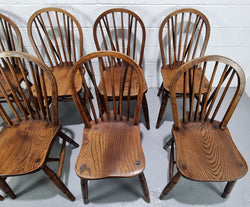Set Of Eight English Oak Cottage Chairs | Antique & Vintage | Moonee Ponds Antiques | Australia Wide Delivery