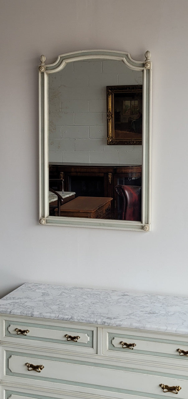 Vintage Louis 16th style French original painted mirror with its original mirror which is showing signs of age. They have been sourced from France and are in good original condition.