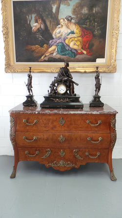 French 19th Century Three Piece Figural Clock Set | Antique & Vintage | Moonee Ponds Antiques | Australia Wide Delivery