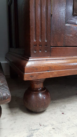 Petite French Oak Carved Two Door Cabinet | Antique & Vintage | Moonee Ponds Antiques | Australia Wide Delivery