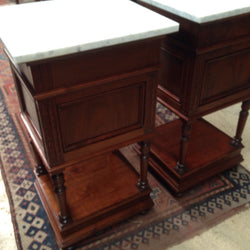 Pair French Walnut Bedside Cabinets | Antique & Vintage | Moonee Ponds Antiques | Australia Wide Delivery