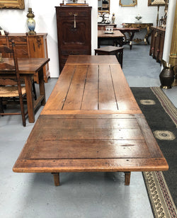 Rustic 19th Century French Oak Farmhouse Extension Table | Antique & Vintage | Moonee Ponds Antiques | Australia Wide Delivery
