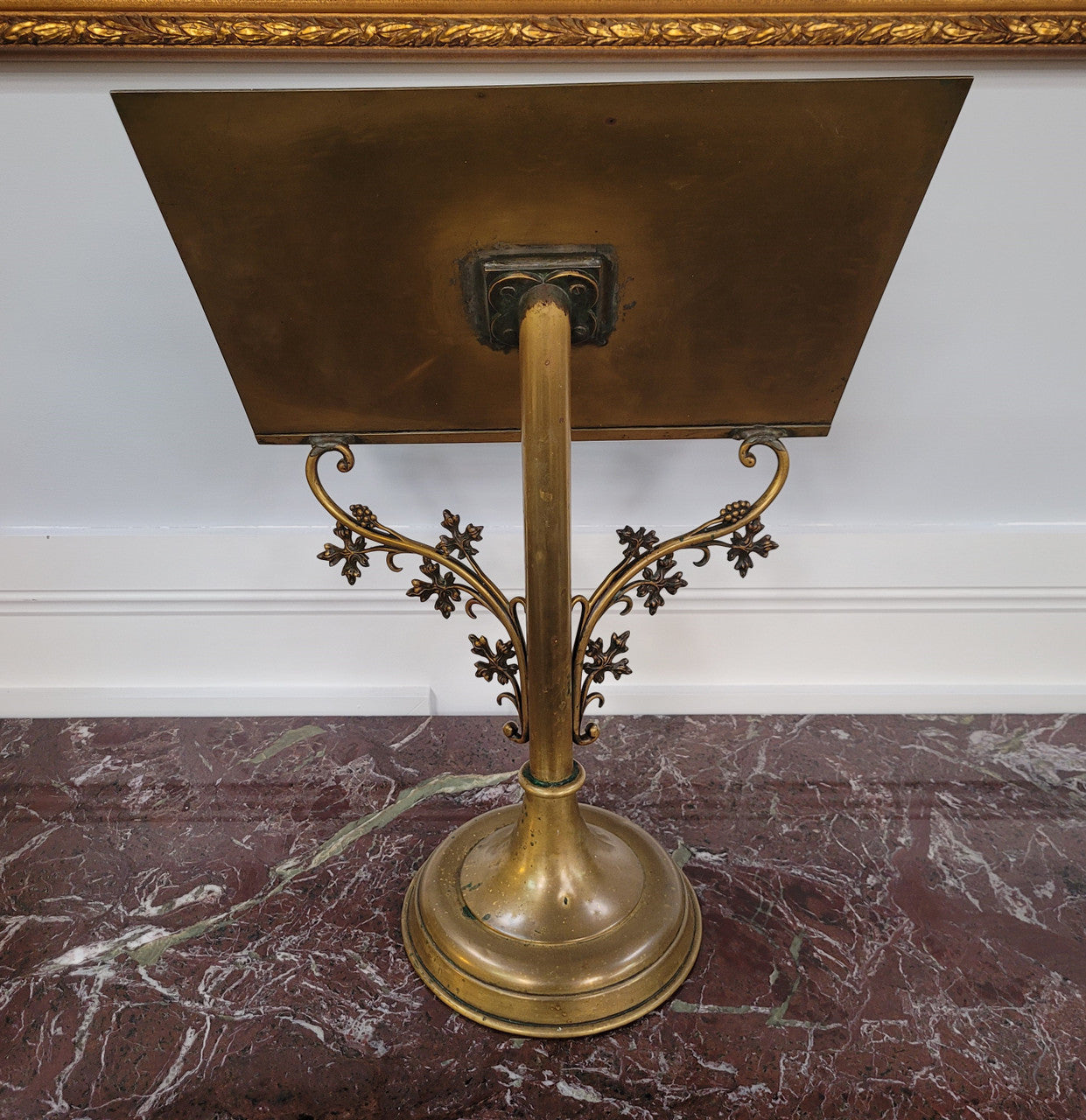 Rare Antique French brass Bible/Book stand in the Gothic style. In good original condition.