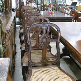 Set of 8 French Oak Chairs