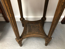 French Round Two Tier Marble Top Gilt Wood Side Table | Antique & Vintage | Moonee Ponds Antiques | Australia Wide Delivery