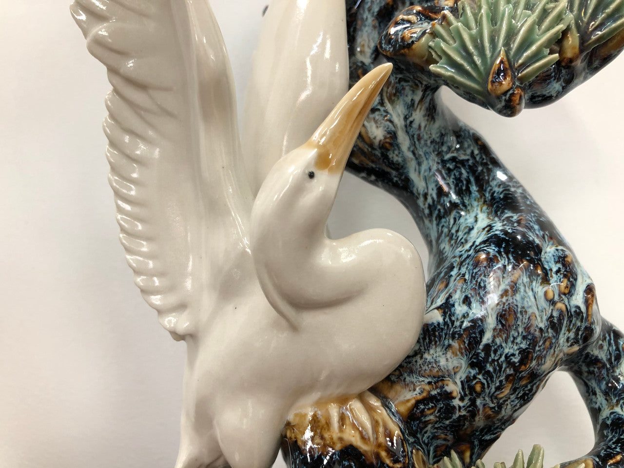 Impressive Chinese Sculpture Of Cranes Standing On Tree | Antique & Vintage | Moonee Ponds Antiques | Australia Wide Delivery