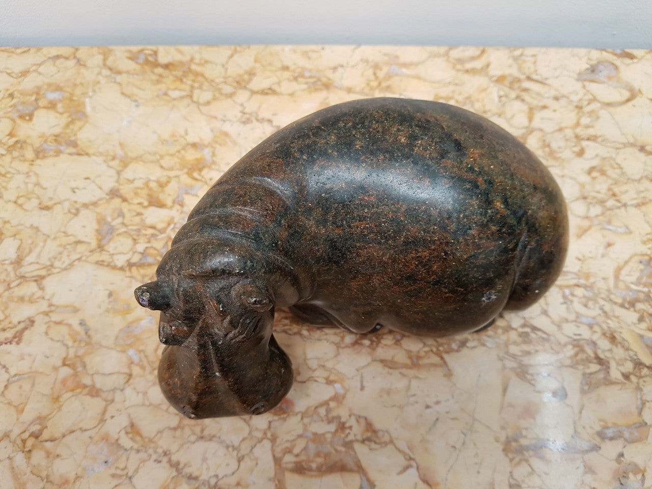 Carved Stone Hippo