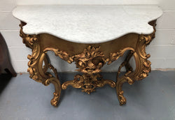 Grand 19th Century French Marble Top Giltwood Console | Antique & Vintage | Moonee Ponds Antiques | Australia Wide Delivery