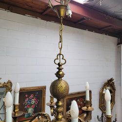 Stunning Six Arm French Bronze Chandelier | Antique & Vintage | Moonee Ponds Antiques | Australia Wide Delivery