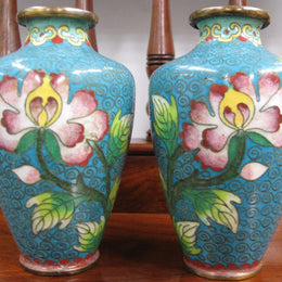 Pair of Antique Cloisonne Vases