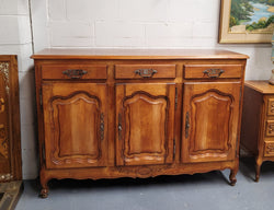 French Three Door Three Drawer Louis XV Style Fruit Wood Sideboard | Antique & Vintage | Moonee Ponds Antiques | Australia Wide Delivery