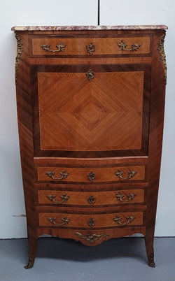 Walnut Louis XV Style Marble Top Abbattant | Antique & Vintage | Moonee Ponds Antiques | Australia Wide Delivery