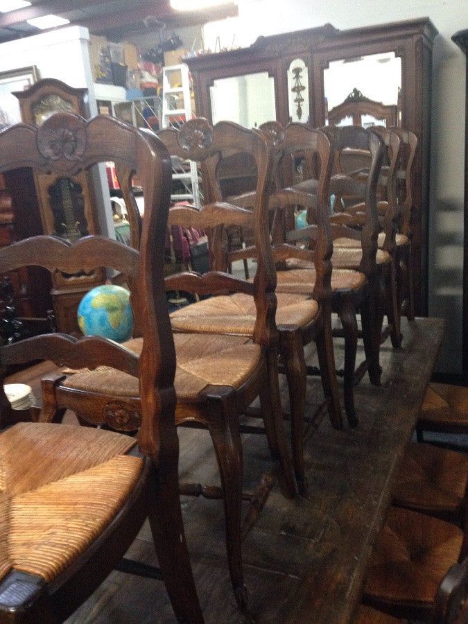 Set 10 French Provincial Dining Chairs