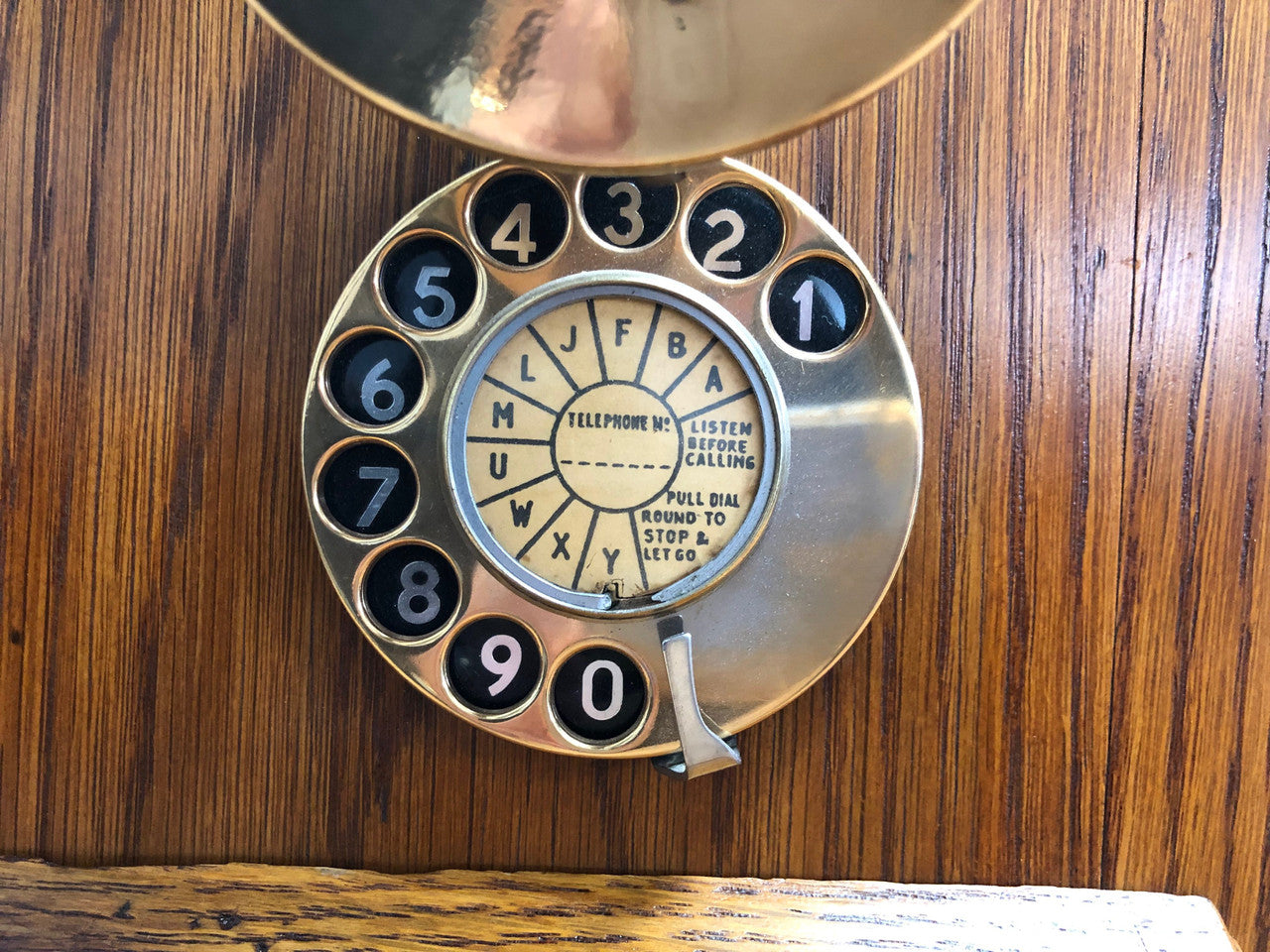 Fabulous Vintage Oak Wall Phone