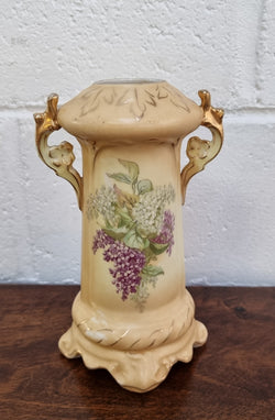 Edwardian Hand-Painted Vase With Lilac Pattern | Antique & Vintage | Moonee Ponds Antiques | Australia Wide Delivery