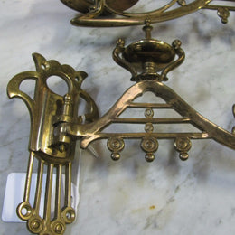 Pair of Brass Piano Sconces