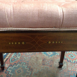 English Mahogany Piano Stool-1