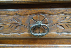 French Provincial Oak Small Buffet | Antique & Vintage | Moonee Ponds Antiques | Australia Wide Delivery