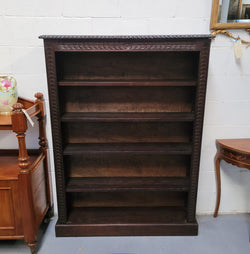 English Oak Gothic Revival Open Bookshelf | Antique & Vintage | Moonee Ponds Antiques | Australia Wide Delivery