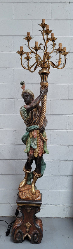 Italian Wooden Carved Blackamoor Lamp | Antique & Vintage | Moonee Ponds Antiques | Australia Wide Delivery