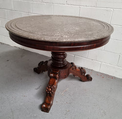 French 19th Century Napoleon III Walnut & Marble Top Centre Table | Antique & Vintage | Moonee Ponds Antiques | Australia Wide Delivery