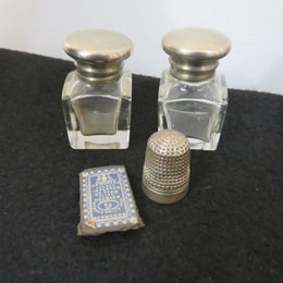 Very Rare Victorian Mother Of Pearl Ladies Travelling Vanity Set