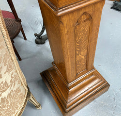 Lovely Antique Faux Oak Pedestal | Antique & Vintage | Moonee Ponds Antiques | Australia Wide Delivery