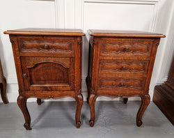 Pair of French Provincial Three Drawer Oak Bedsides | Antique & Vintage | Moonee Ponds Antiques | Australia Wide Delivery