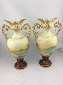 Pair Late Victorian English Vases | Antique & Vintage | Moonee Ponds Antiques | Australia Wide Delivery