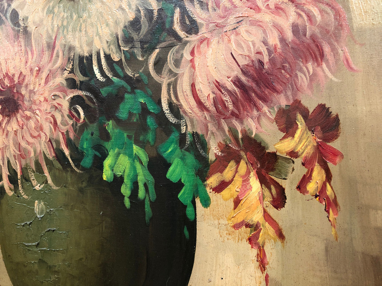 Beautiful Belgium Floral painting | Antique & Vintage | Moonee Ponds Antiques | Australia Wide Delivery