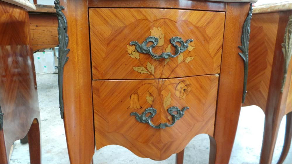 A Lovely Pair Of Petite Inlaid Bedside Cabinets | Antique & Vintage | Moonee Ponds Antiques | Australia Wide Delivery