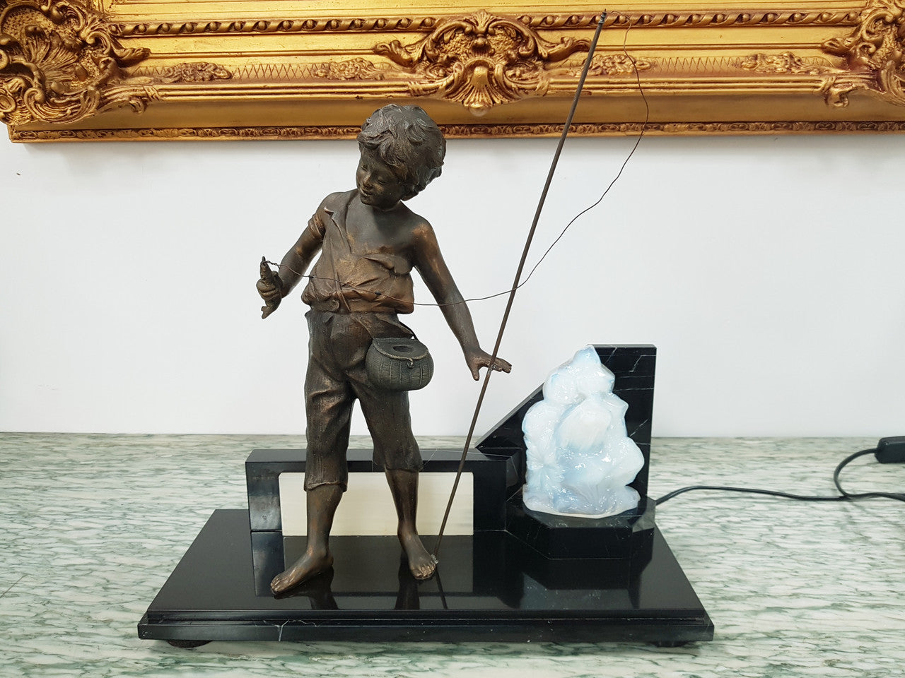 Fabulous Art Deco Boy Statue Lamp | Antique & Vintage | Moonee Ponds Antiques | Australia Wide Delivery
