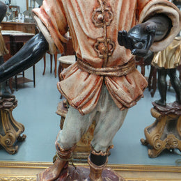 Striking 19th Century Antique Blackamoor Floor Lamp