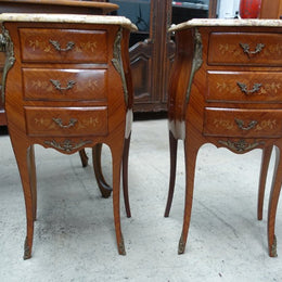 Pair Of French Inlaid Bedside Cabinets-1