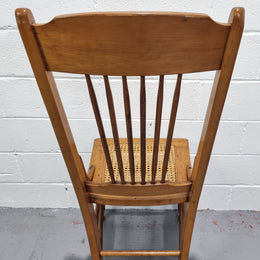 Australian Emu chair with cane inset seat. In good original condition.