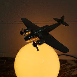 Rare Art Deco Aeroplane Lamp
