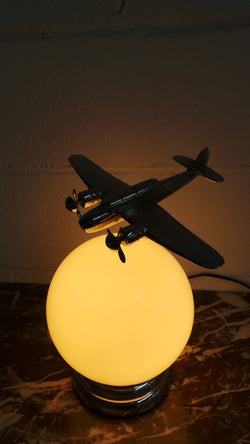 Rare Art Deco Aeroplane Lamp | Antique & Vintage | Moonee Ponds Antiques | Australia Wide Delivery