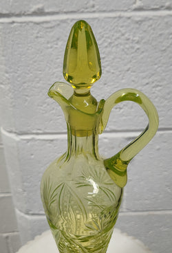 Stunning Uranium Glass Decanter & Stopper | Antique & Vintage | Moonee Ponds Antiques | Australia Wide Delivery
