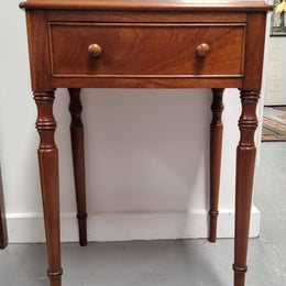 Single Mahogany One Drawer Bedside