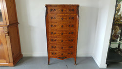 French Louis XV Style Seven Drawer Kingwood Semainier | Antique & Vintage | Moonee Ponds Antiques | Australia Wide Delivery